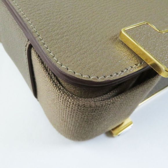 Hermes Geta Etoupe Gold Hardware Shoulder Bag Engraved B With Box And Storage - Picture 10 of 16